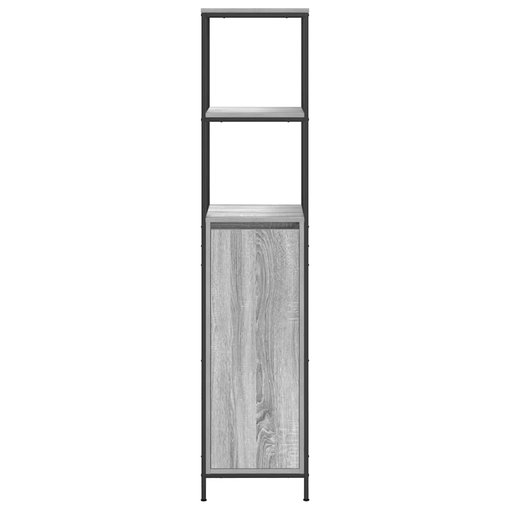 Badkamermeubel met planken 36x35x165 cm grijs Sonoma is nu te koop bij PeponiXL, paradijselijk wonen!