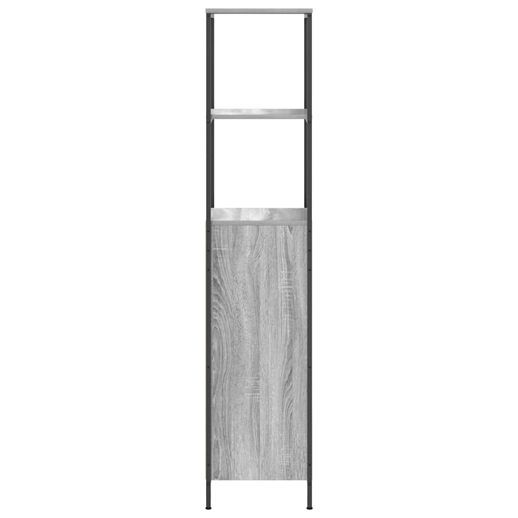 Badkamermeubel met planken 36x35x165 cm grijs Sonoma is nu te koop bij PeponiXL, paradijselijk wonen!
