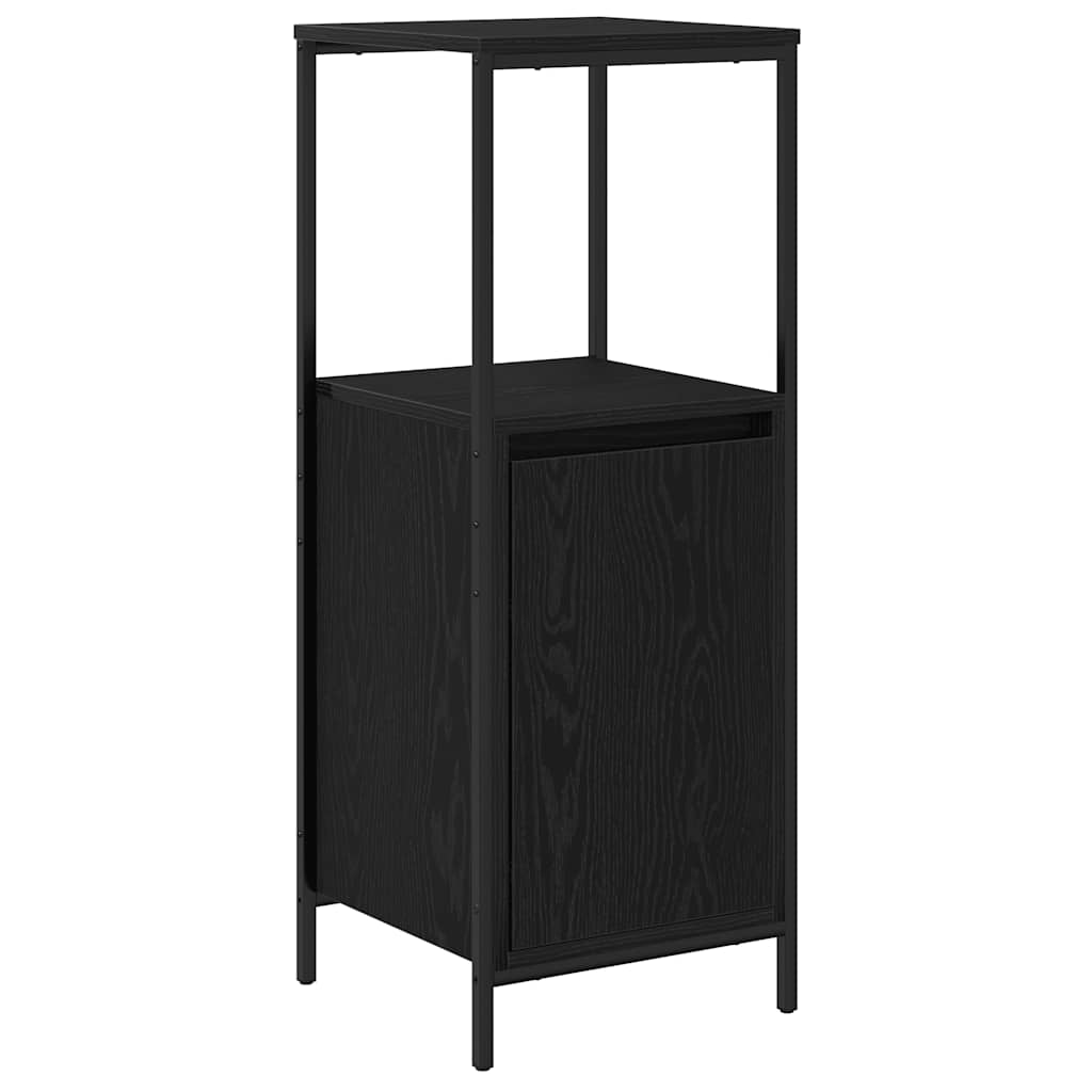 Badkamermeubel met planken 36x35x95 cm zwart eikenkleurig is nu te koop bij PeponiXL, paradijselijk wonen!