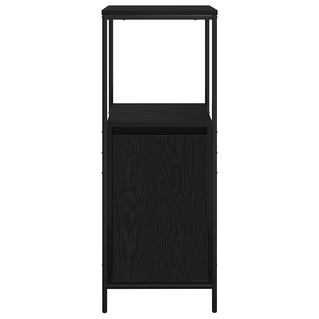 Badkamermeubel met planken 36x35x95 cm zwart eikenkleurig is nu te koop bij PeponiXL, paradijselijk wonen!