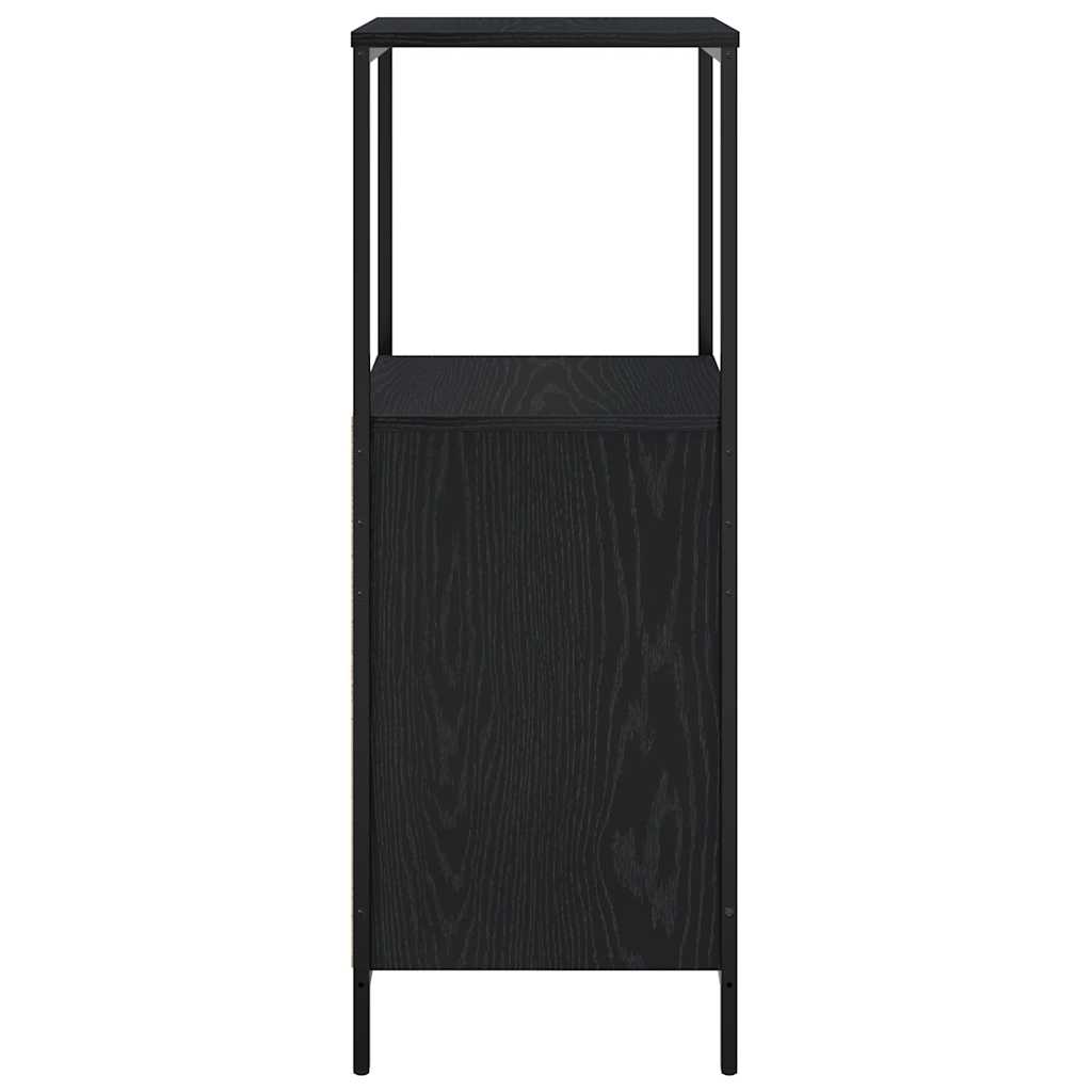 Badkamermeubel met planken 36x35x95 cm zwart eikenkleurig is nu te koop bij PeponiXL, paradijselijk wonen!