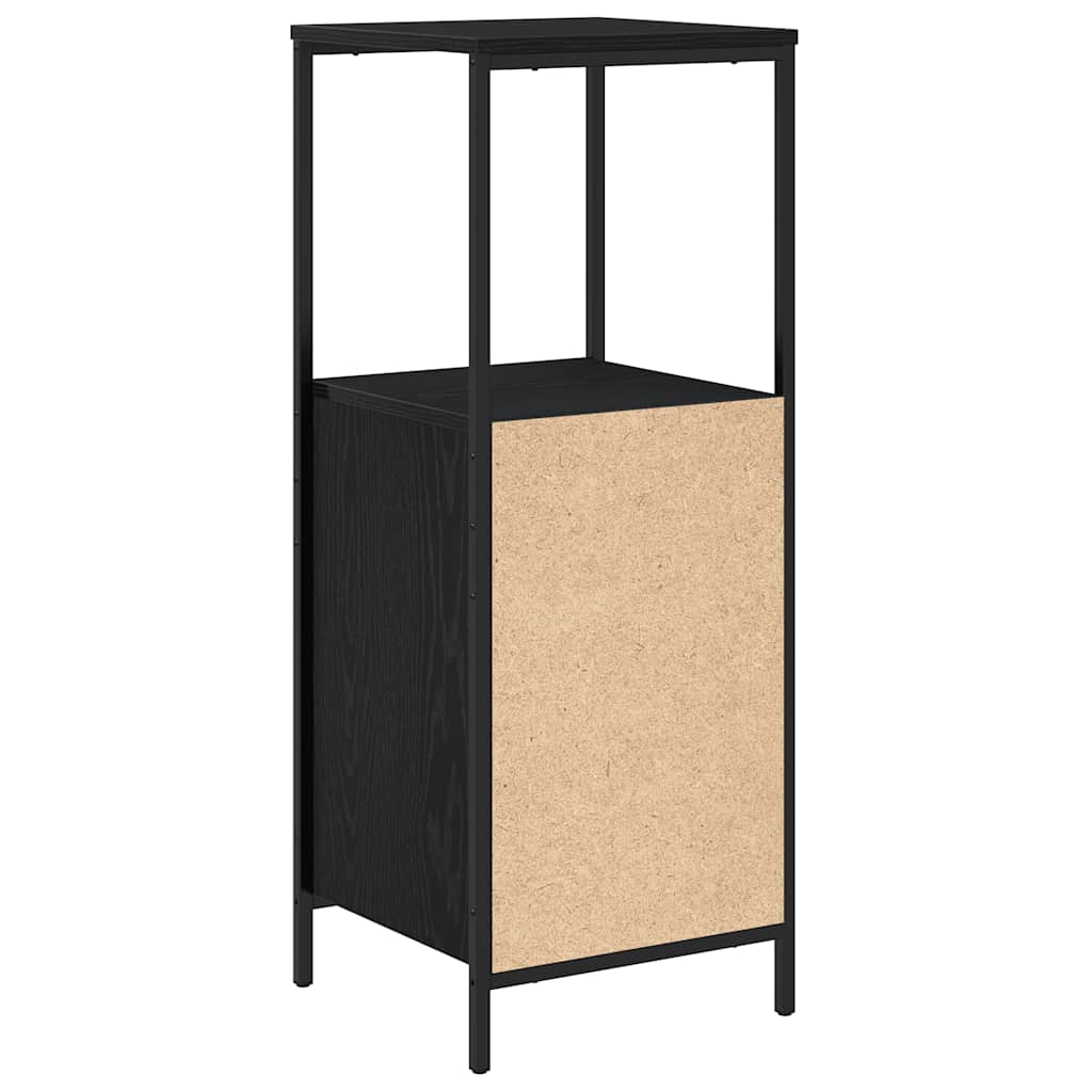 Badkamermeubel met planken 36x35x95 cm zwart eikenkleurig is nu te koop bij PeponiXL, paradijselijk wonen!