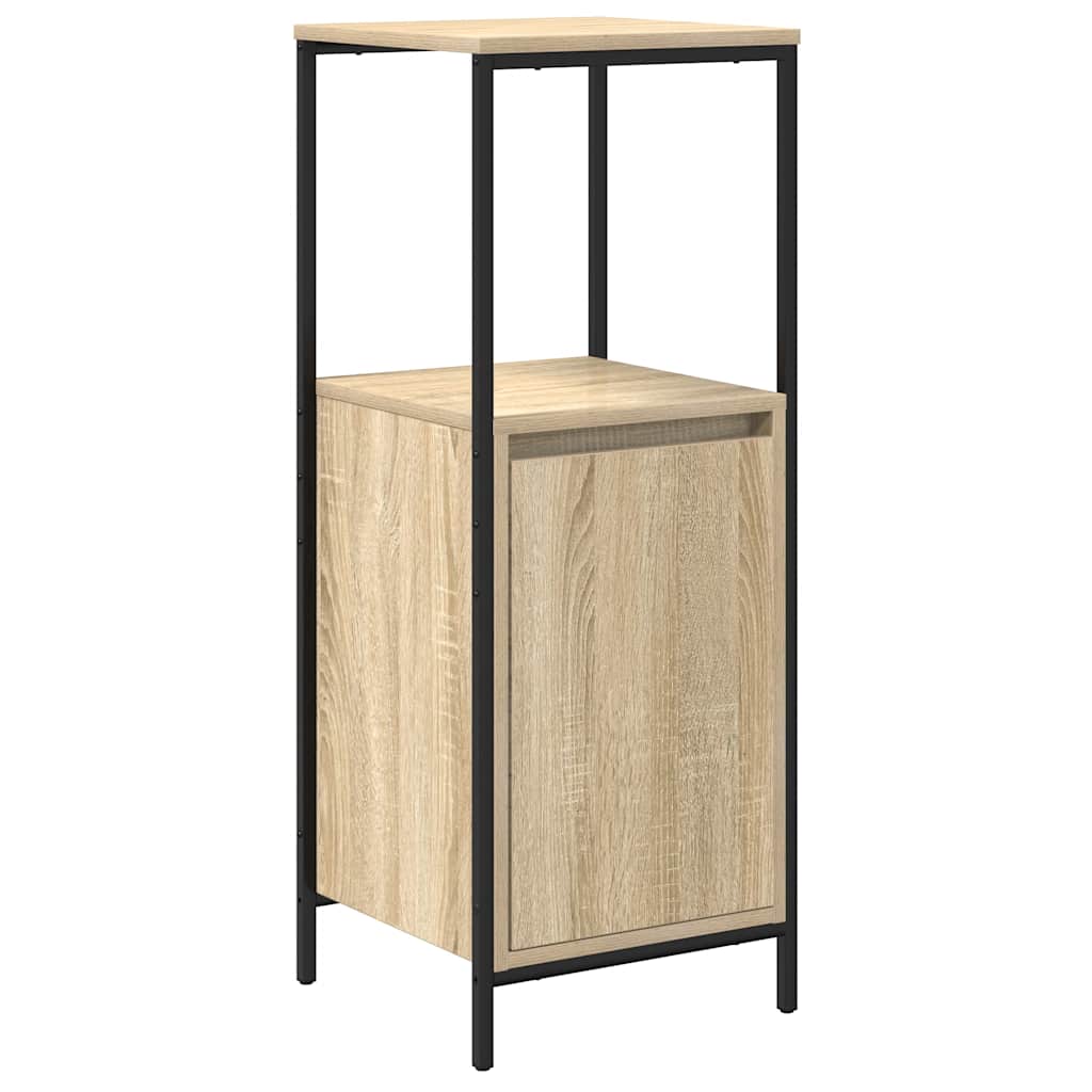 Badkamermeubel met planken 36x35x95 cm Sonoma eikenkleurig is nu te koop bij PeponiXL, paradijselijk wonen!