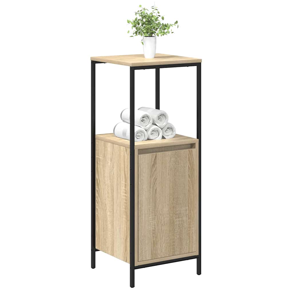 Badkamermeubel met planken 36x35x95 cm Sonoma eikenkleurig is nu te koop bij PeponiXL, paradijselijk wonen!