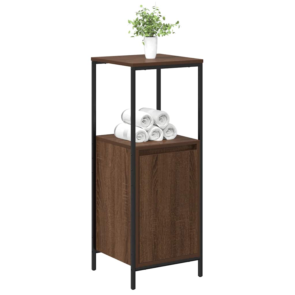 Badkamermeubel met planken 36x35x95 cm bruin eiken is nu te koop bij PeponiXL, paradijselijk wonen!