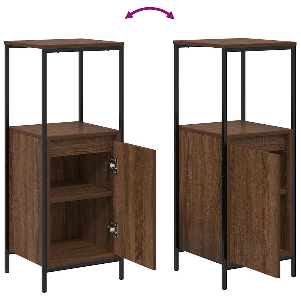 Badkamermeubel met planken 36x35x95 cm bruin eiken is nu te koop bij PeponiXL, paradijselijk wonen!