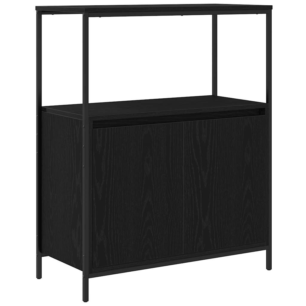 Badkamermeubel met planken 76,5x35x95 cm zwart eikenkleurig is nu te koop bij PeponiXL, paradijselijk wonen!
