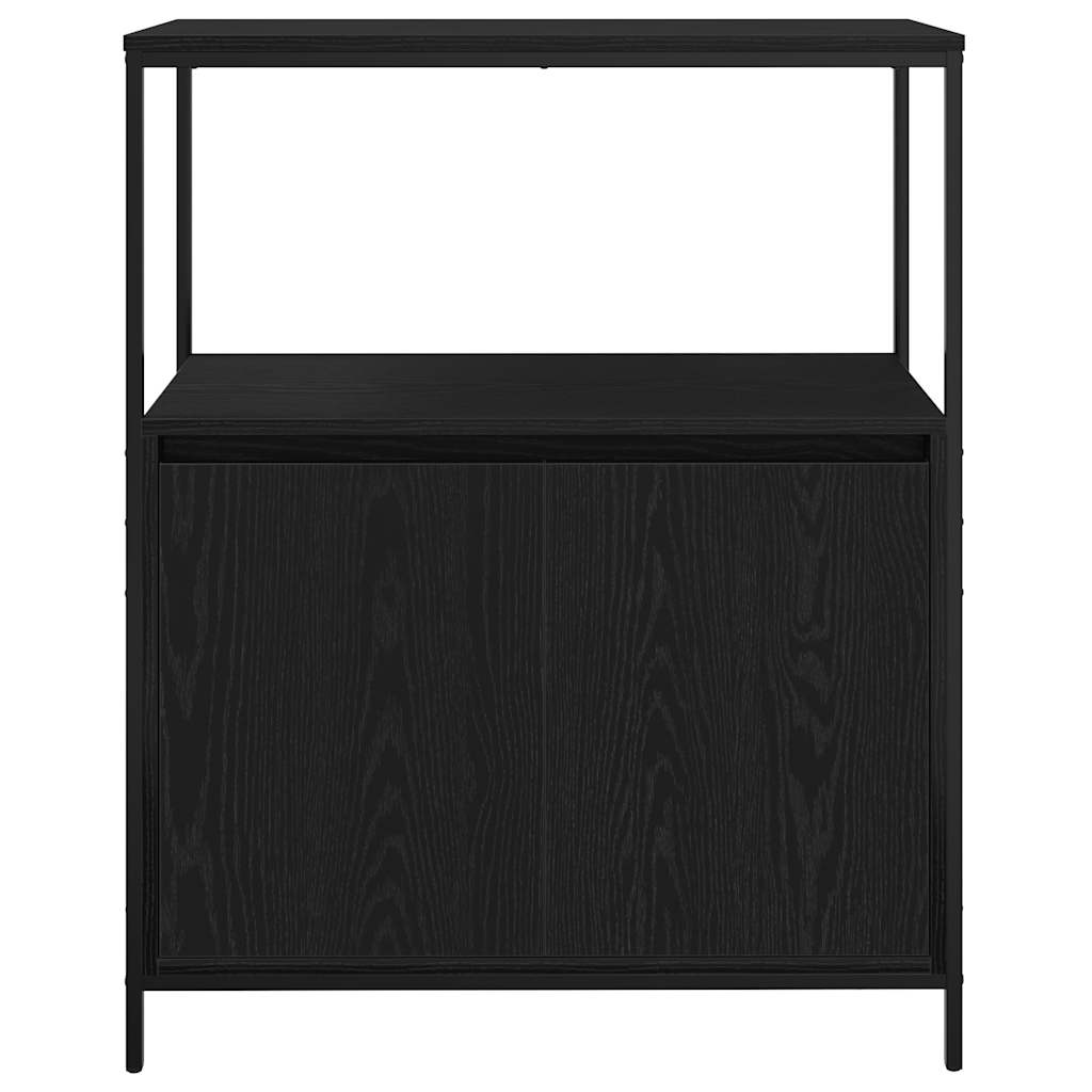 Badkamermeubel met planken 76,5x35x95 cm zwart eikenkleurig is nu te koop bij PeponiXL, paradijselijk wonen!