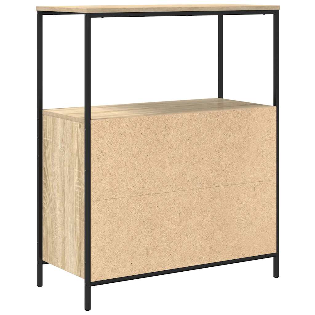 Badkamermeubel met planken 76,5x35x95 cm Sonoma eikenkleurig is nu te koop bij PeponiXL, paradijselijk wonen!