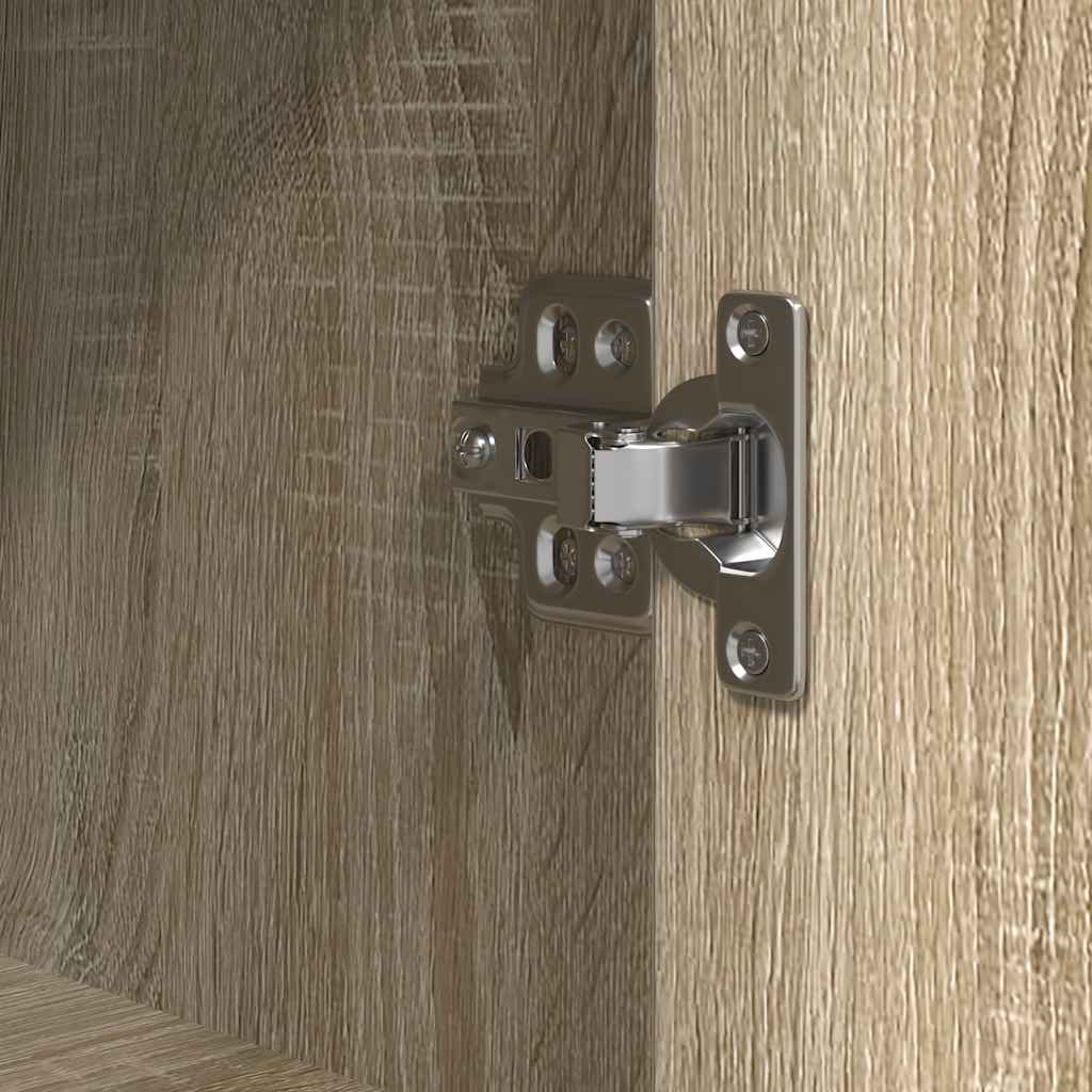Badkamermeubel met planken 76,5x35x95 cm Sonoma eikenkleurig is nu te koop bij PeponiXL, paradijselijk wonen!