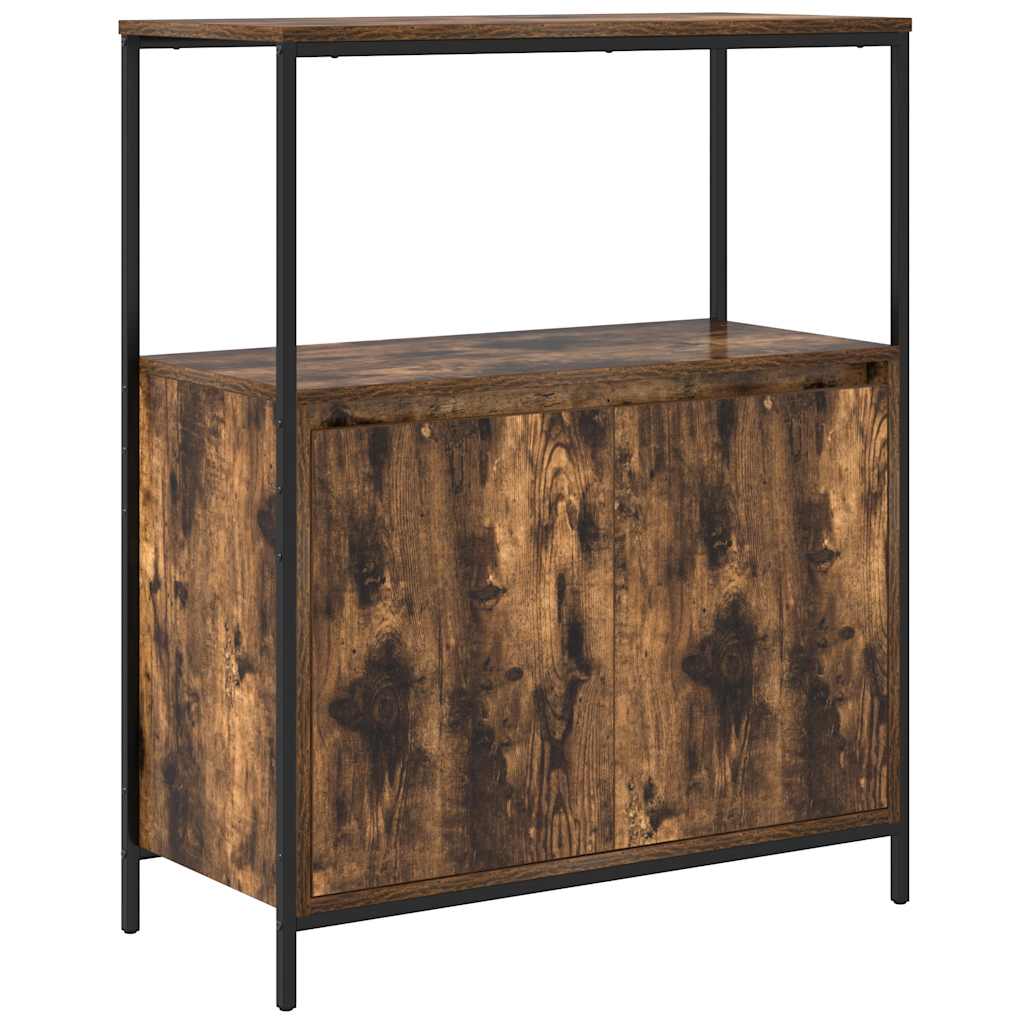 Badkamermeubel met planken gerookt eiken 76,5x35x95 cm is nu te koop bij PeponiXL, paradijselijk wonen!