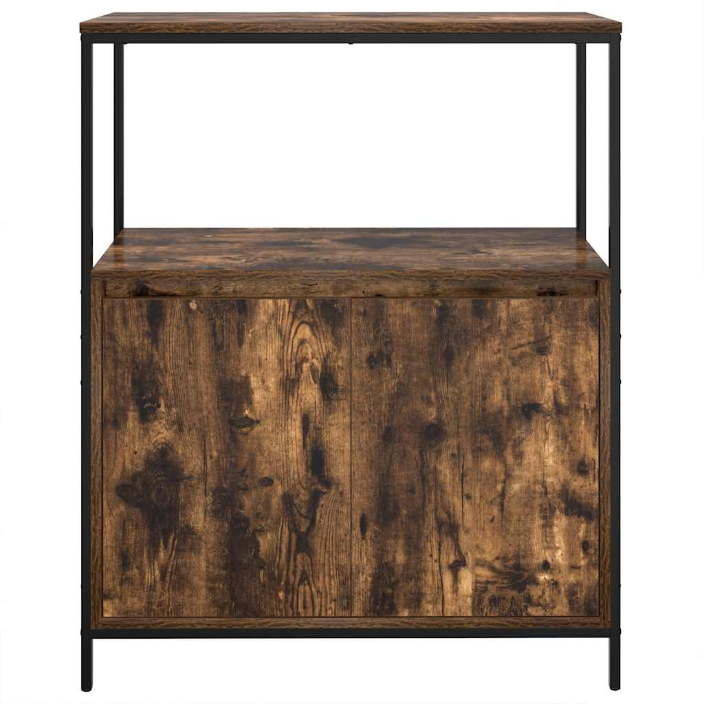 Badkamermeubel met planken gerookt eiken 76,5x35x95 cm is nu te koop bij PeponiXL, paradijselijk wonen!