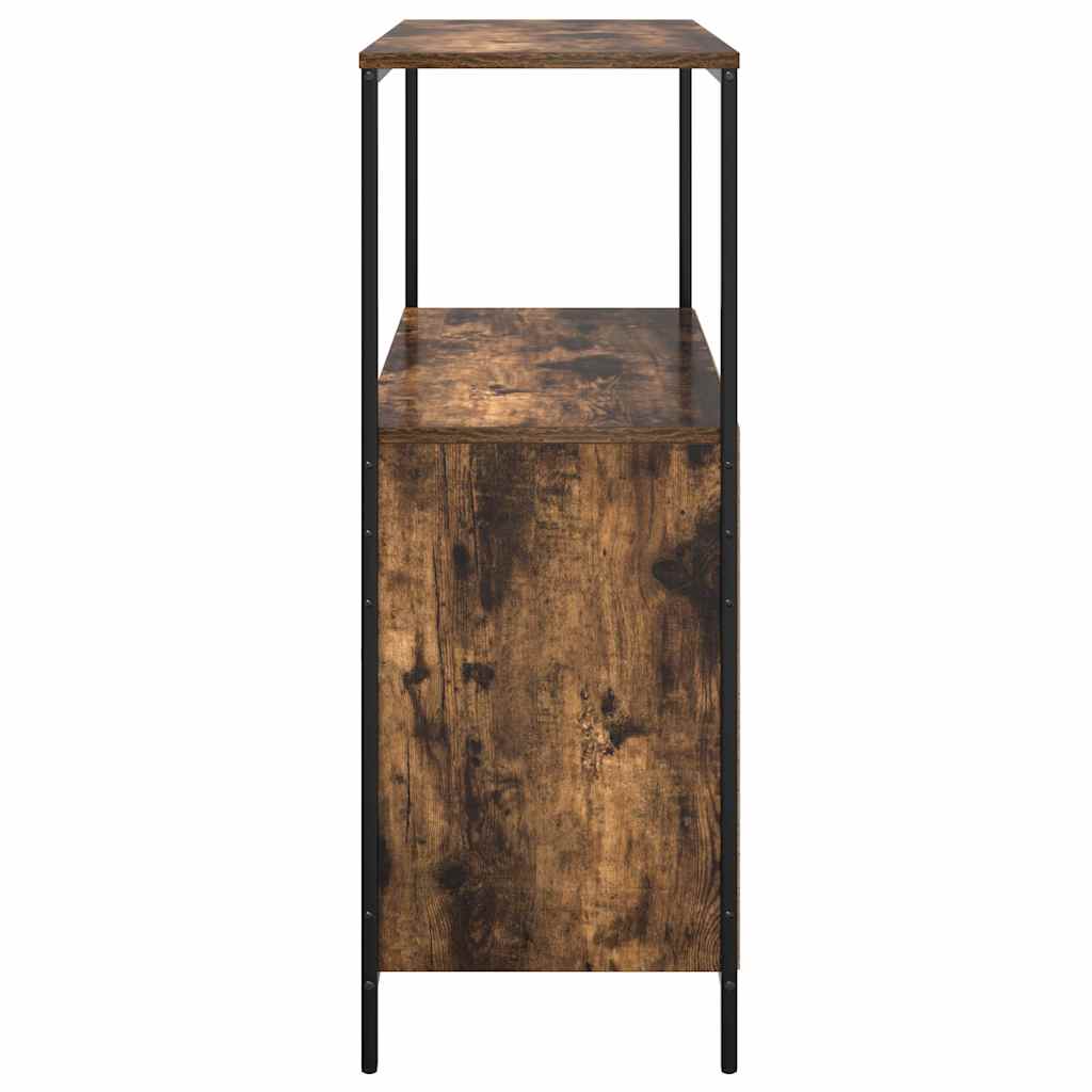 Badkamermeubel met planken gerookt eiken 76,5x35x95 cm is nu te koop bij PeponiXL, paradijselijk wonen!
