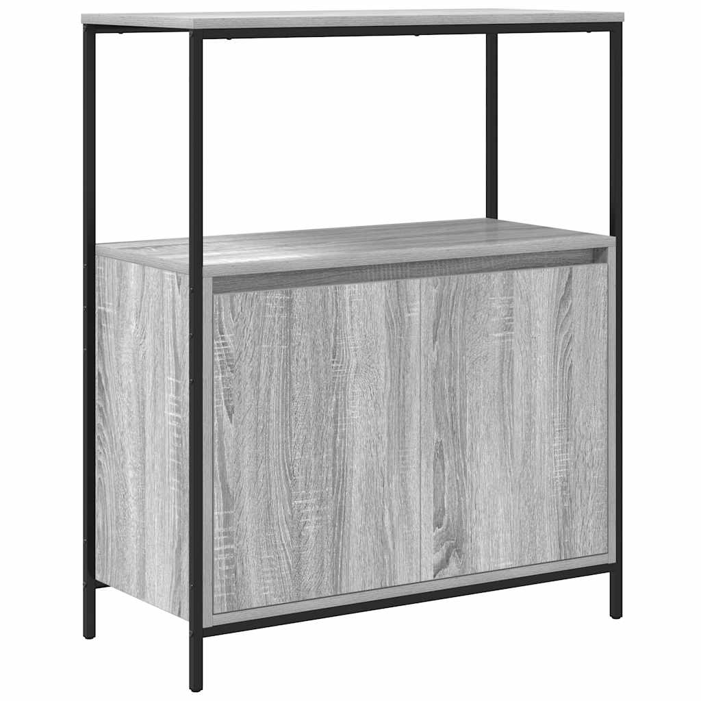 Badkamermeubel met planken 76,5x35x95 cm grijs Sonoma is nu te koop bij PeponiXL, paradijselijk wonen!