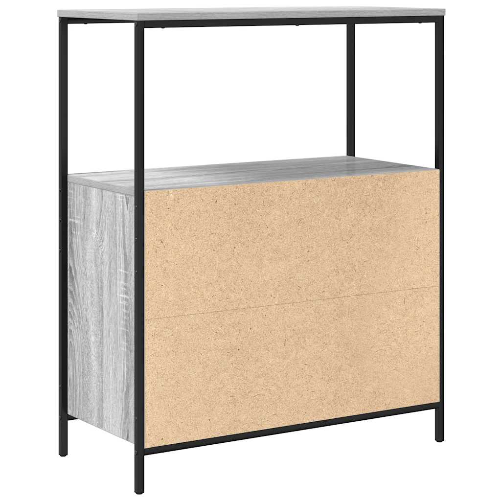 Badkamermeubel met planken 76,5x35x95 cm grijs Sonoma is nu te koop bij PeponiXL, paradijselijk wonen!
