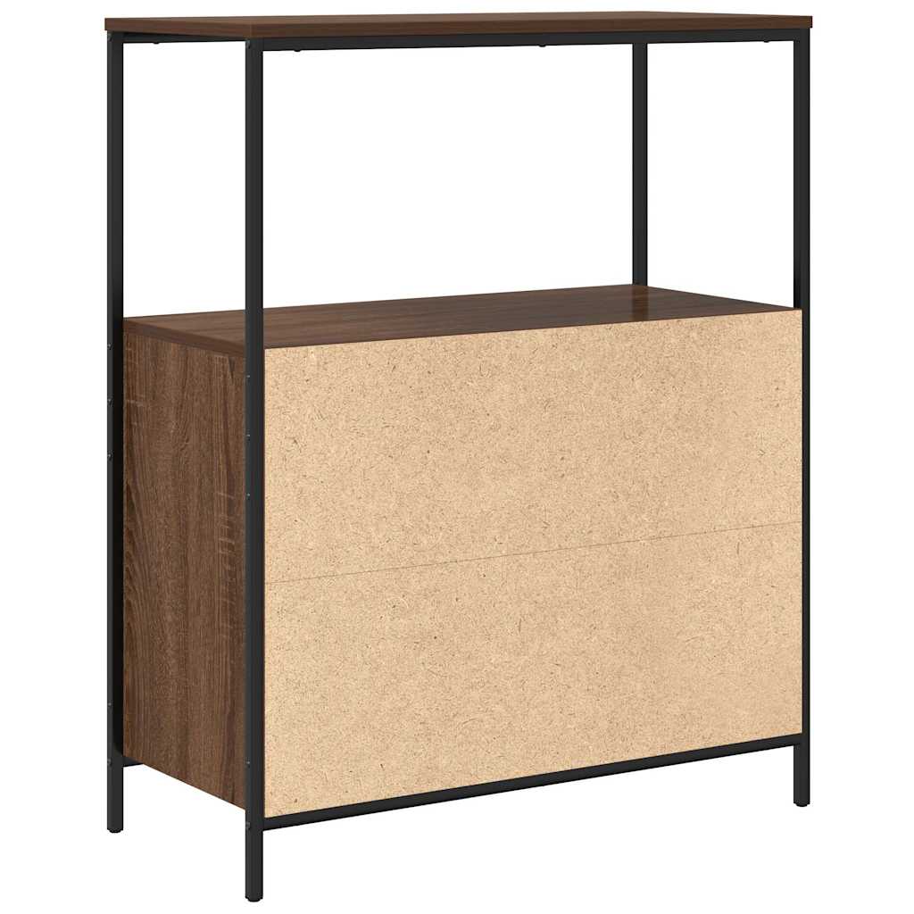 Badkamermeubel met planken 76,5x35x95 cm bruin eiken is nu te koop bij PeponiXL, paradijselijk wonen!