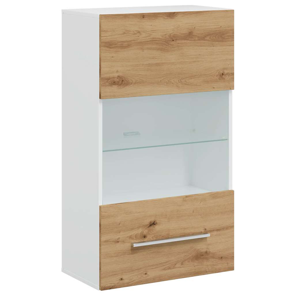 5-delige Tv-meubels met LED bewerkt hout artisanaal eikenkleur is nu te koop bij PeponiXL, paradijselijk wonen!