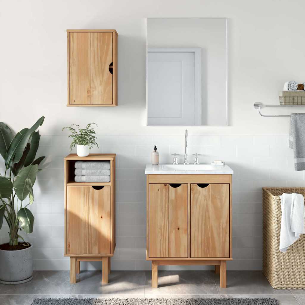 3-delige Badkamermeubelset OTTA massief grenenhout is nu te koop bij PeponiXL, paradijselijk wonen!