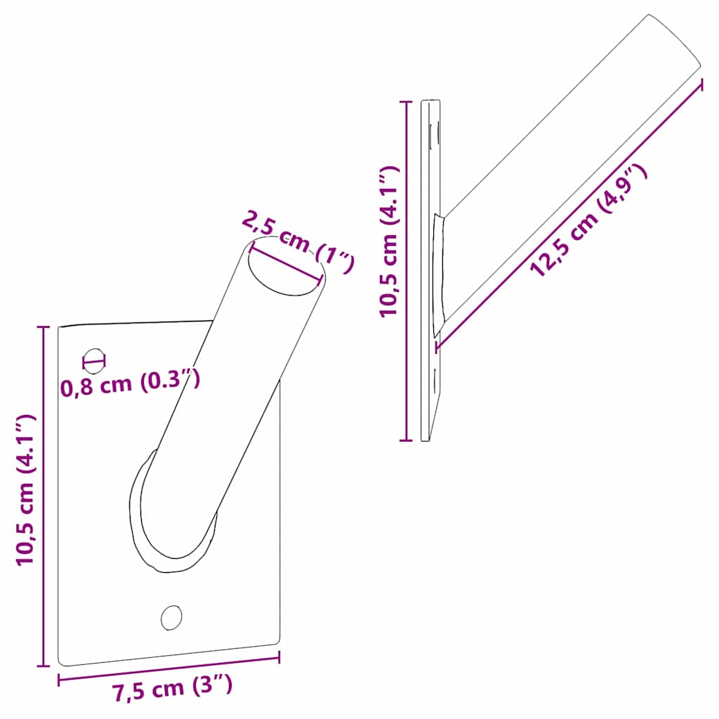 Vlaggen Mast Houder Zilver 10,5 x 7,5 x 0,25 cm Staal is nu te koop bij PeponiXL, paradijselijk wonen!
