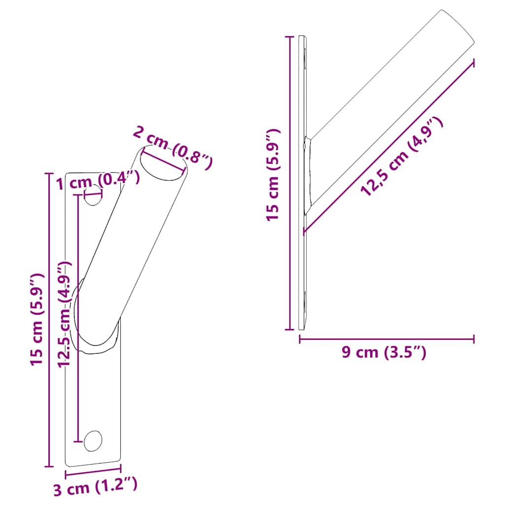Vlaggen Mast Houder Zilver 15 x 3 x 0,35 cm Staal is nu te koop bij PeponiXL, paradijselijk wonen!