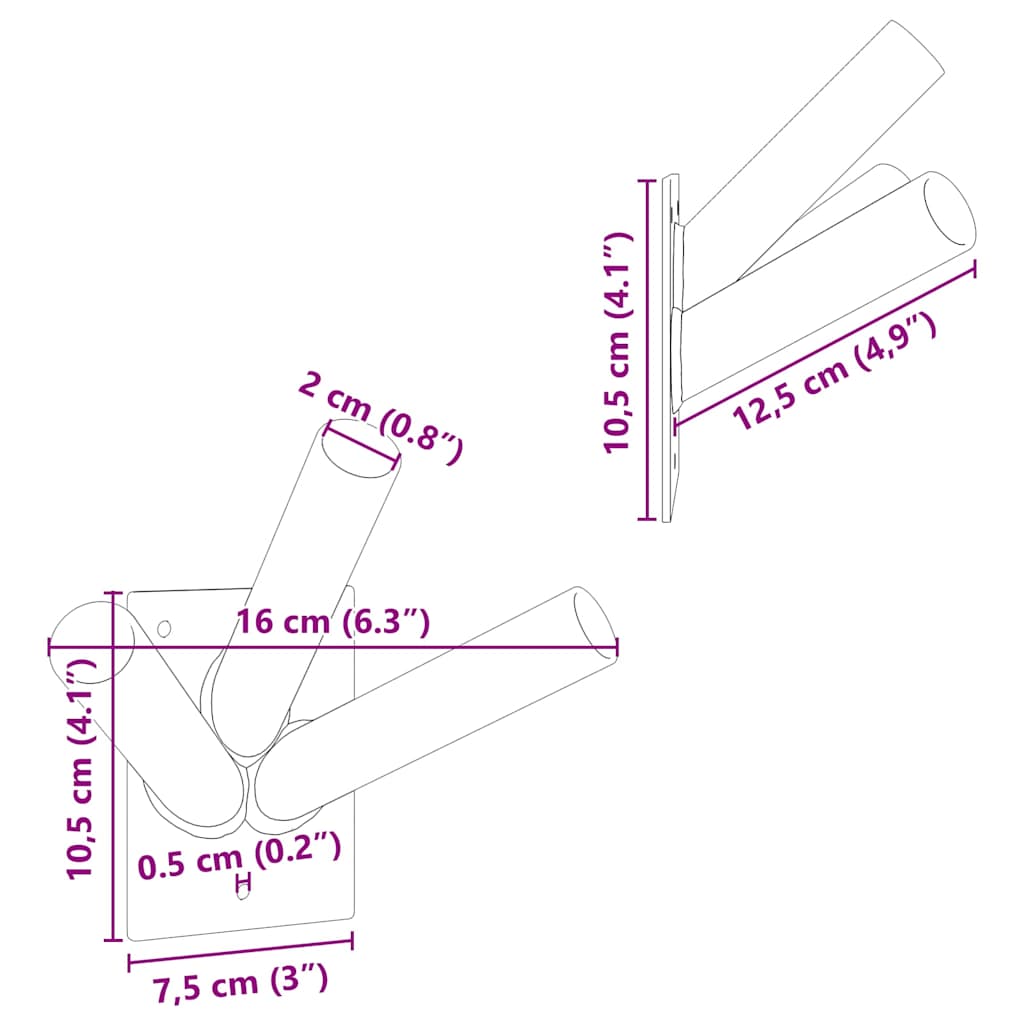 Vlaggen Mast Houder Zwart 10,5 x 7,5 x 0,2 cm Staal is nu te koop bij PeponiXL, paradijselijk wonen!