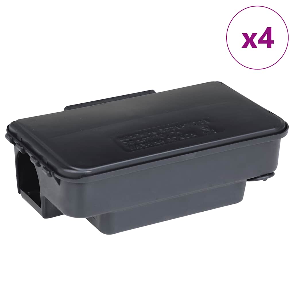 Muizenvallen 4 st 22x12,5x7,5 cm zwart is nu te koop bij PeponiXL, paradijselijk wonen!
