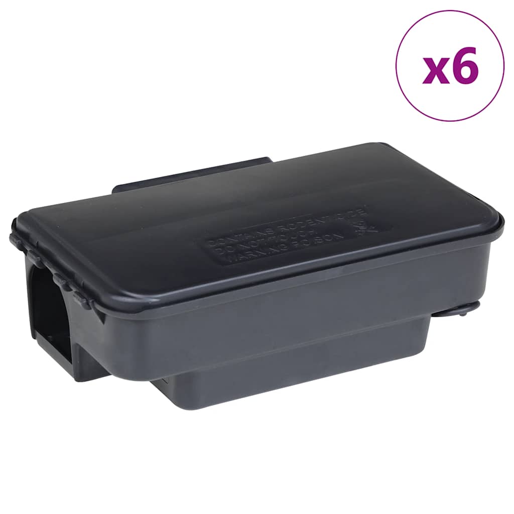 Muizenvallen 6 st 22x12,5x7,5 cm zwart is nu te koop bij PeponiXL, paradijselijk wonen!