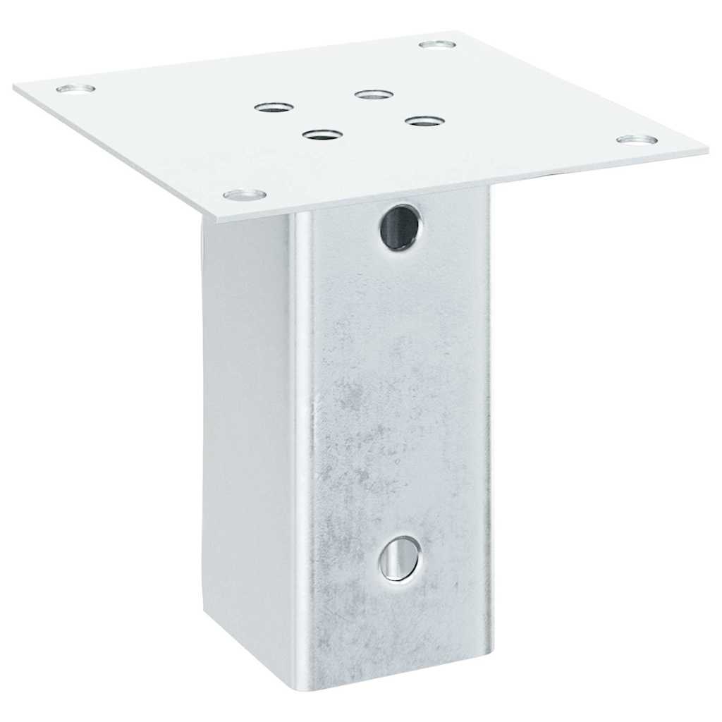 Spokkels vierkant 4 st gegalvaniseerd staal zilverkleurig is nu te koop bij PeponiXL, paradijselijk wonen!