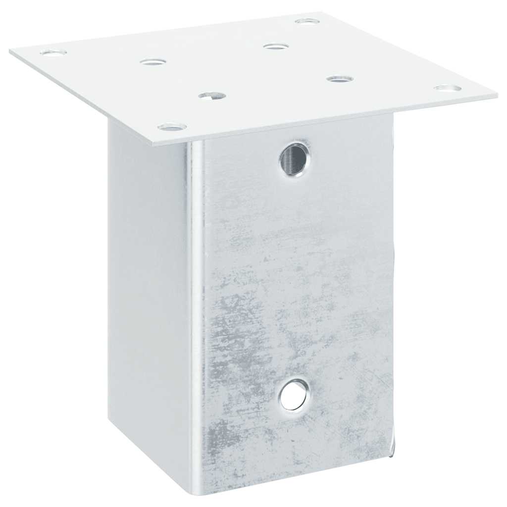 Spokkels vierkant 4 st gegalvaniseerd staal zilverkleurig is nu te koop bij PeponiXL, paradijselijk wonen!