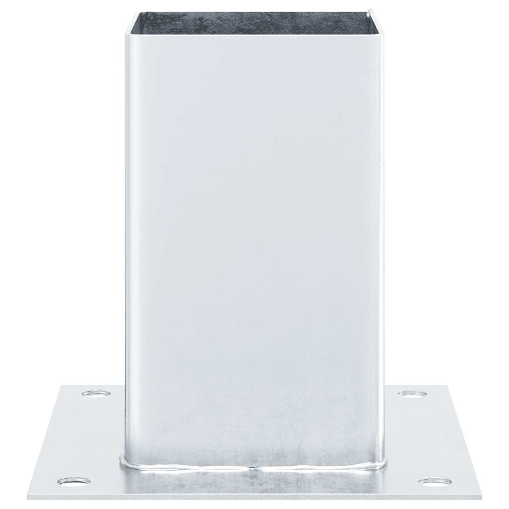 Spokkels vierkant 4 st gegalvaniseerd staal zilverkleurig is nu te koop bij PeponiXL, paradijselijk wonen!