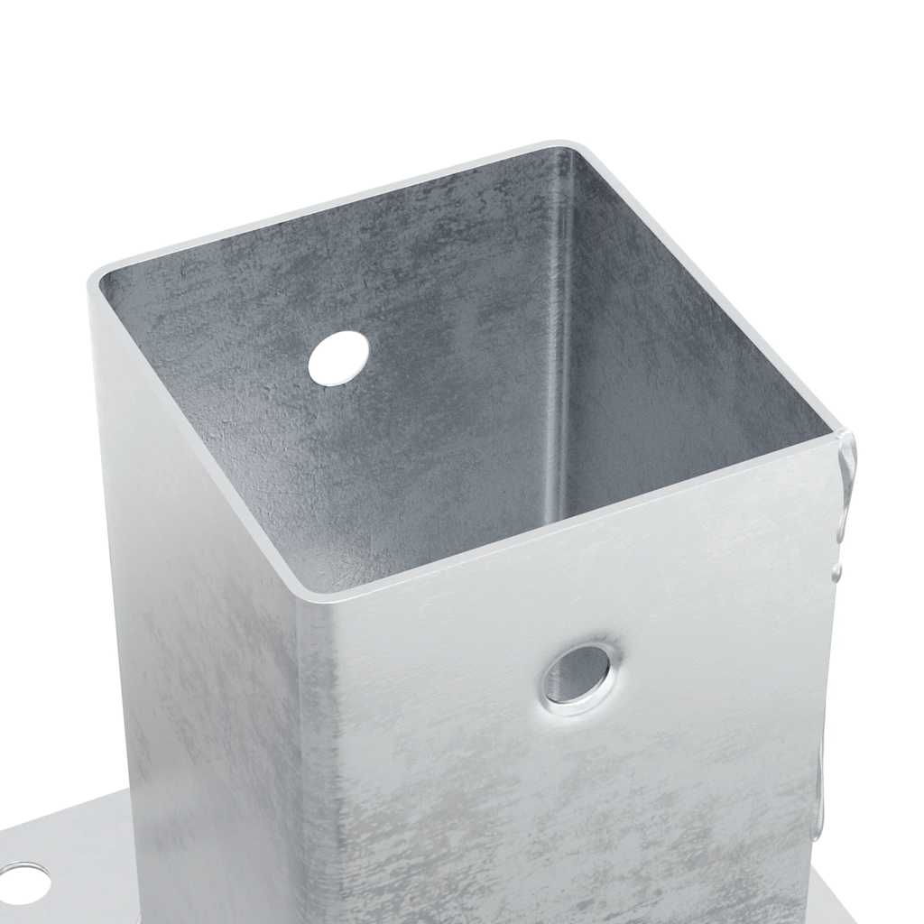 Spokkels vierkant 4 st gegalvaniseerd staal zilverkleurig is nu te koop bij PeponiXL, paradijselijk wonen!