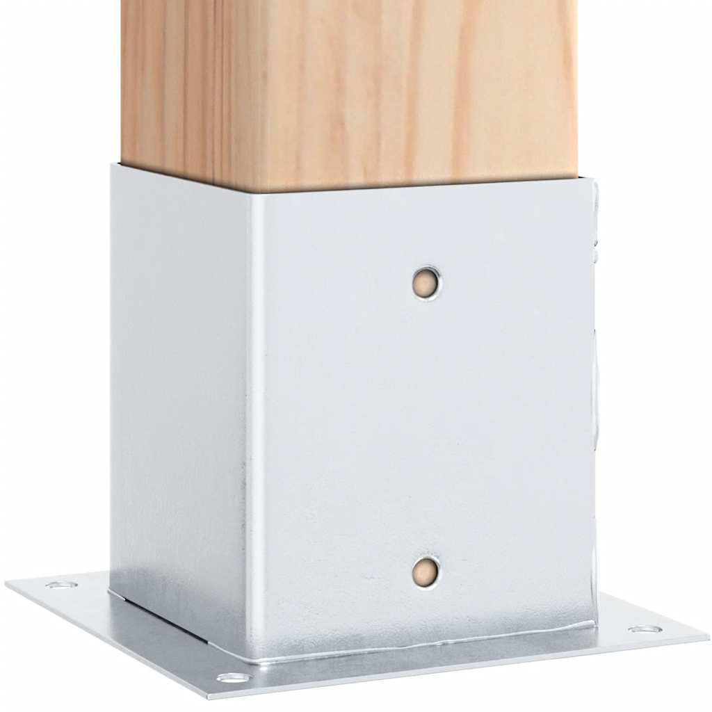 Spokkels vierkant 4 st gegalvaniseerd staal zilverkleurig is nu te koop bij PeponiXL, paradijselijk wonen!