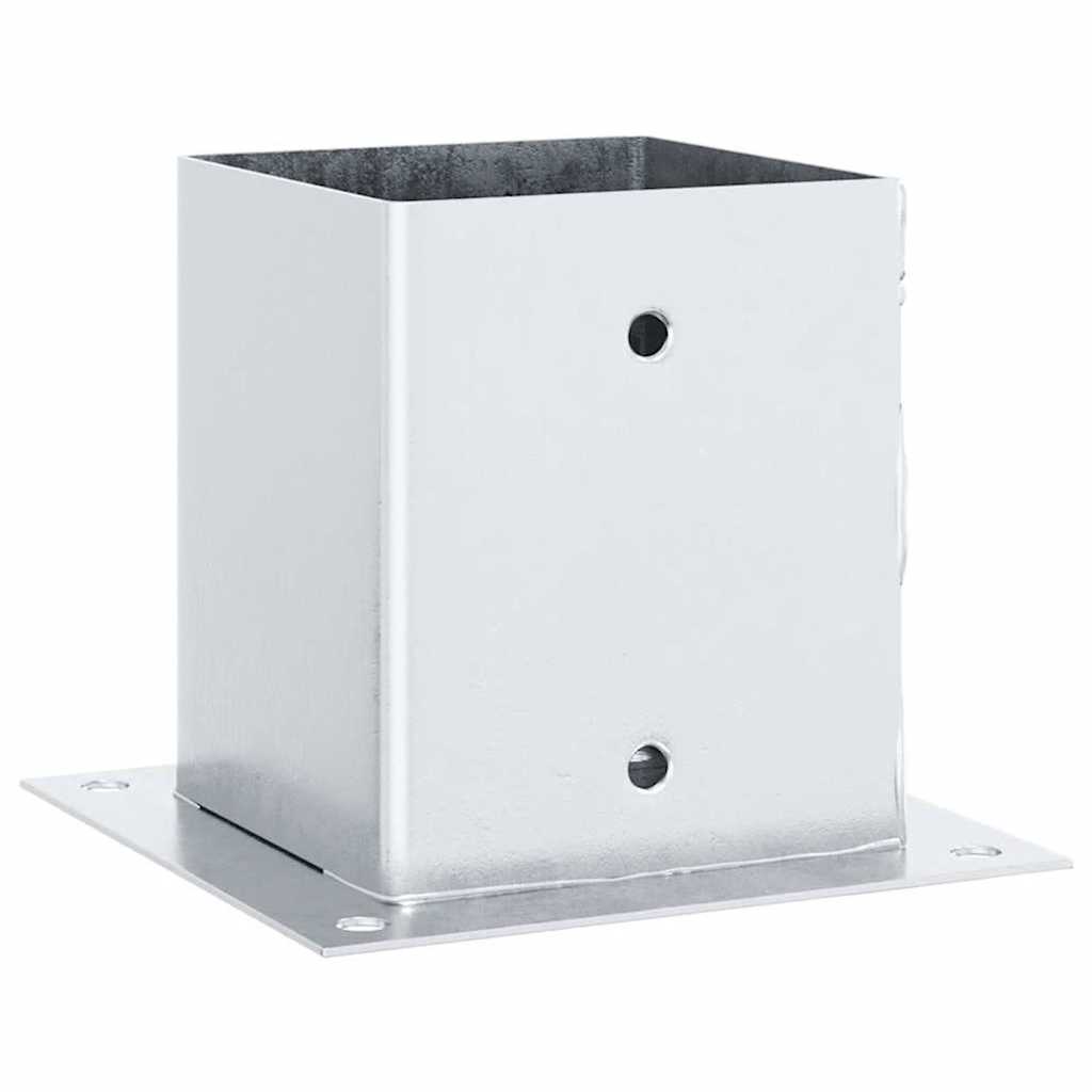 Spokkels vierkant 4 st gegalvaniseerd staal zilverkleurig is nu te koop bij PeponiXL, paradijselijk wonen!