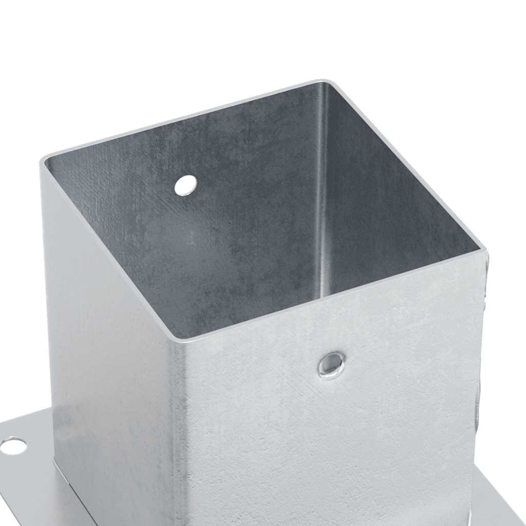 Spokkels vierkant 4 st gegalvaniseerd staal zilverkleurig is nu te koop bij PeponiXL, paradijselijk wonen!