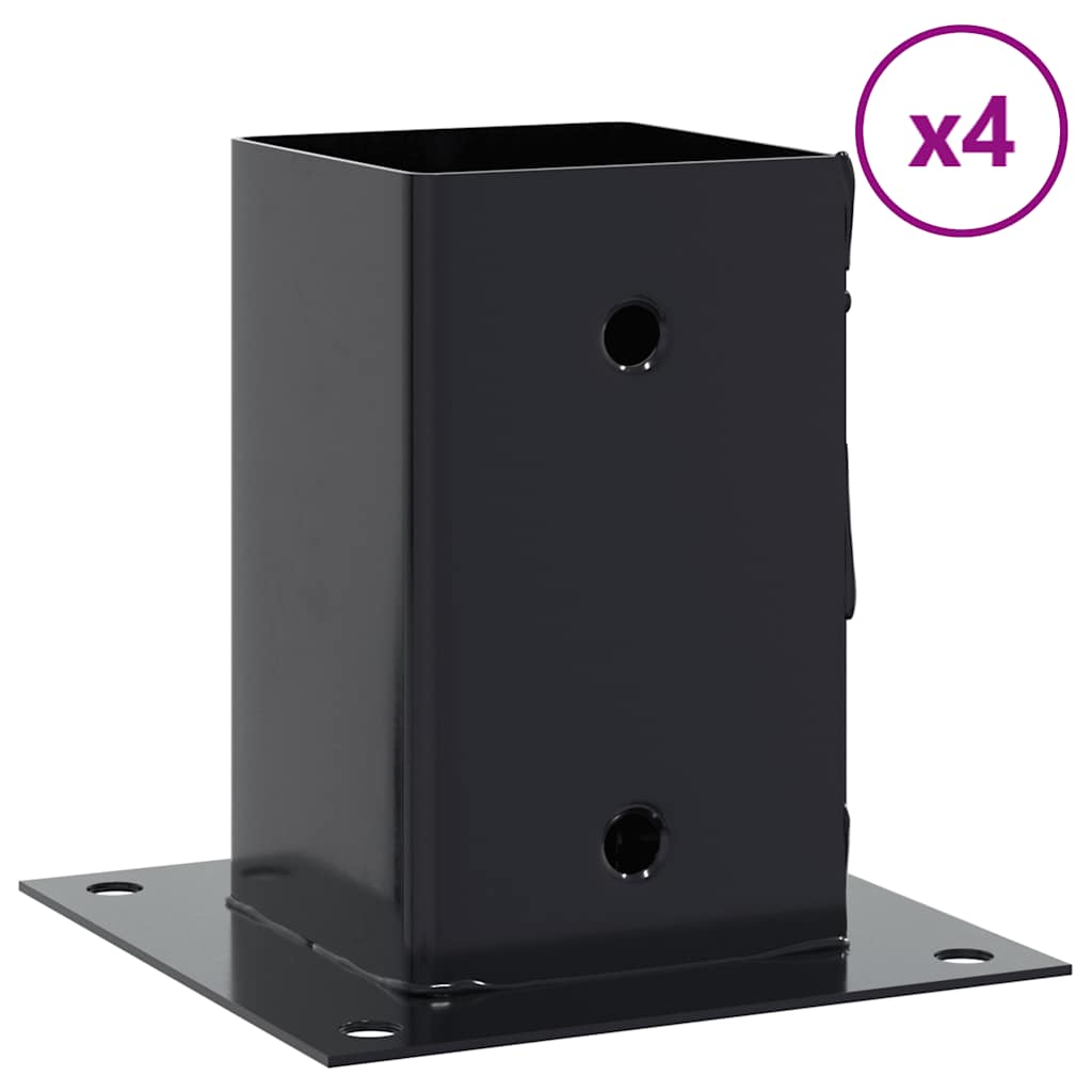 Paondervoeten vierkant 4st 91x91mm gepoedercoat staal antraciet is nu te koop bij PeponiXL, paradijselijk wonen!