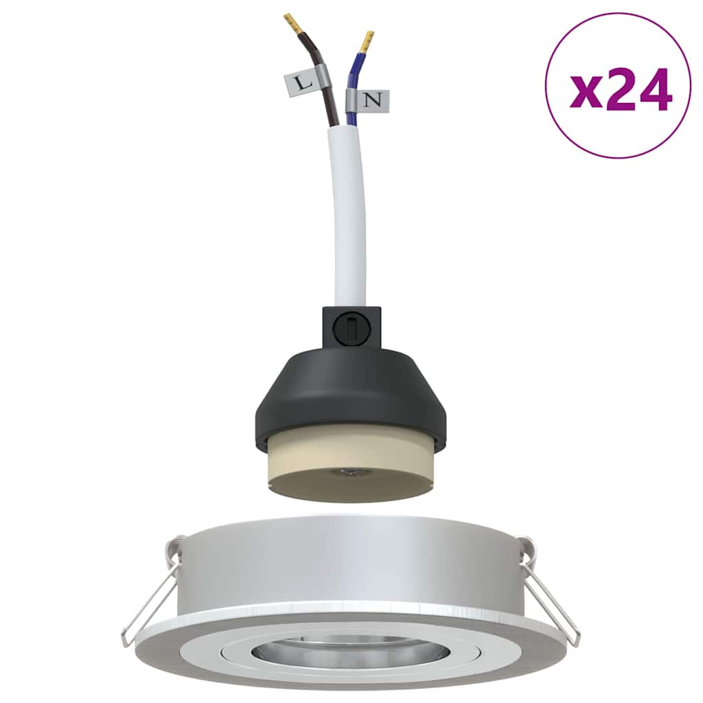 Spotje 24 pcs Zilver 9 x 9 x 2 cm Aluminium is nu te koop bij PeponiXL, paradijselijk wonen!