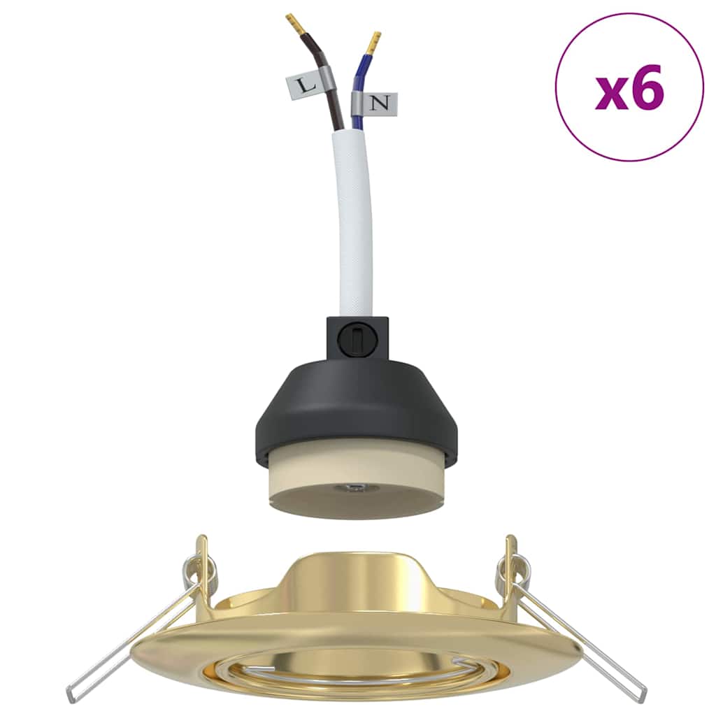 Spotje 6 pcs Goud 9 x 9 x 2.5 cm Metaal is nu te koop bij PeponiXL, paradijselijk wonen!