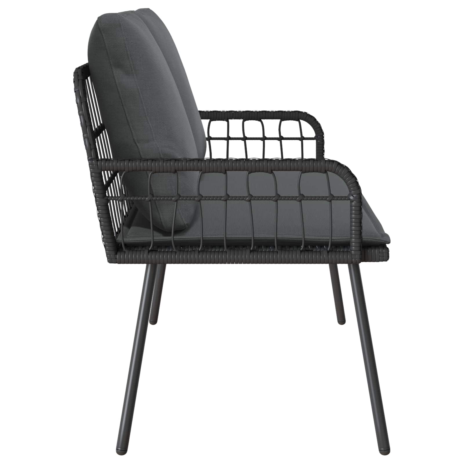 Tuinbank met kussen Antraciet 114 x 64 x 90cm Staal is nu te koop bij PeponiXL, paradijselijk wonen!