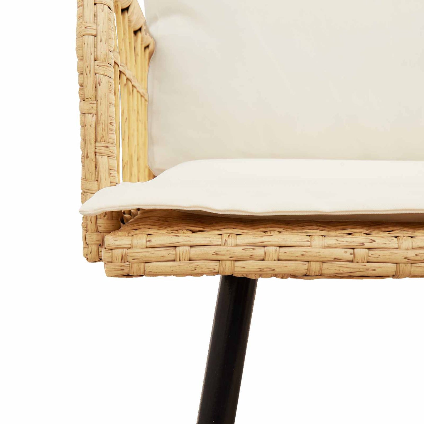 Tuinbank met kussen Natuur 114 x 64 x 90cm Staal