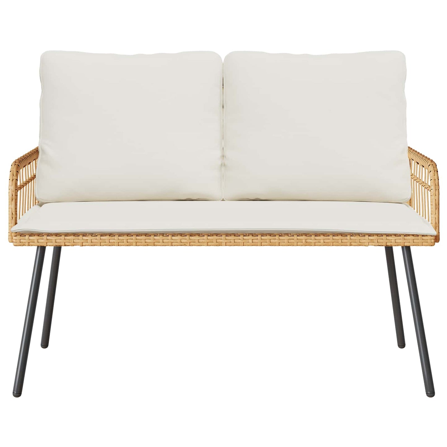 Tuinbank met kussen Natuur 114 x 64 x 90cm Staal