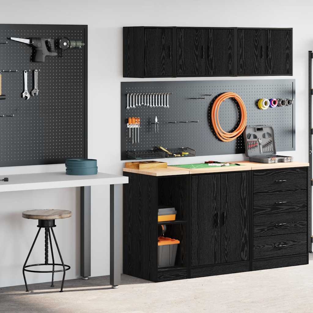 Garagekasten 2 st spaanplaat zwart is nu te koop bij PeponiXL, paradijselijk wonen!