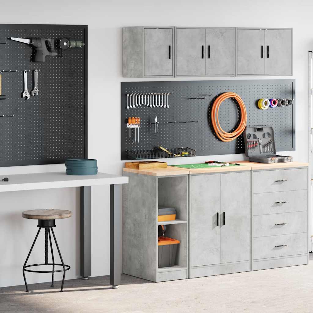 Garagekasten 2 st bewerkt hout betongrijs is nu te koop bij PeponiXL, paradijselijk wonen!