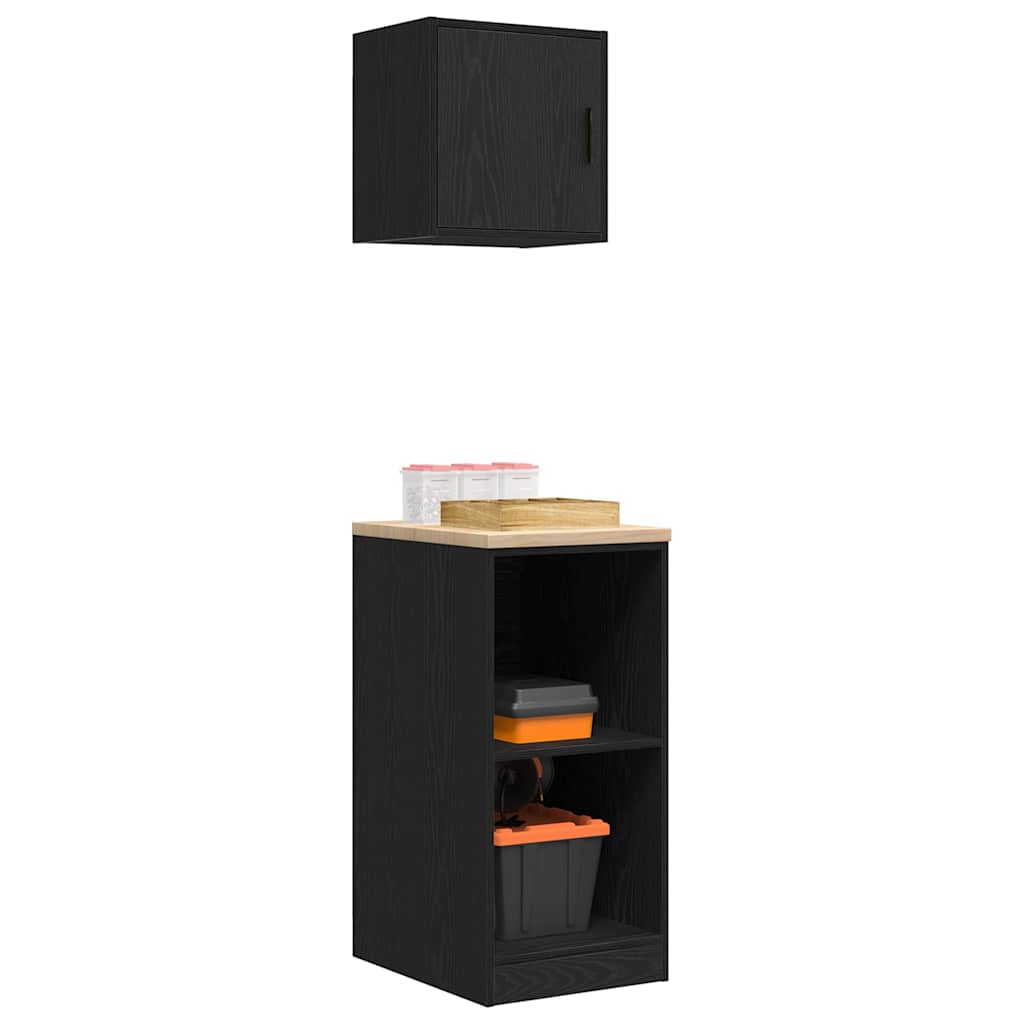 Garagekasten 2 st spaanplaat zwart is nu te koop bij PeponiXL, paradijselijk wonen!