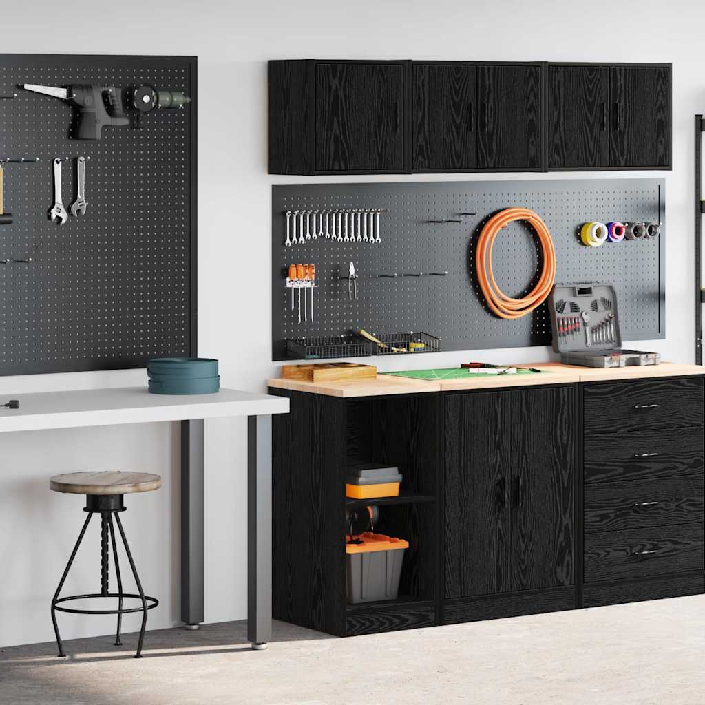 Garagekasten 2 st spaanplaat zwart is nu te koop bij PeponiXL, paradijselijk wonen!