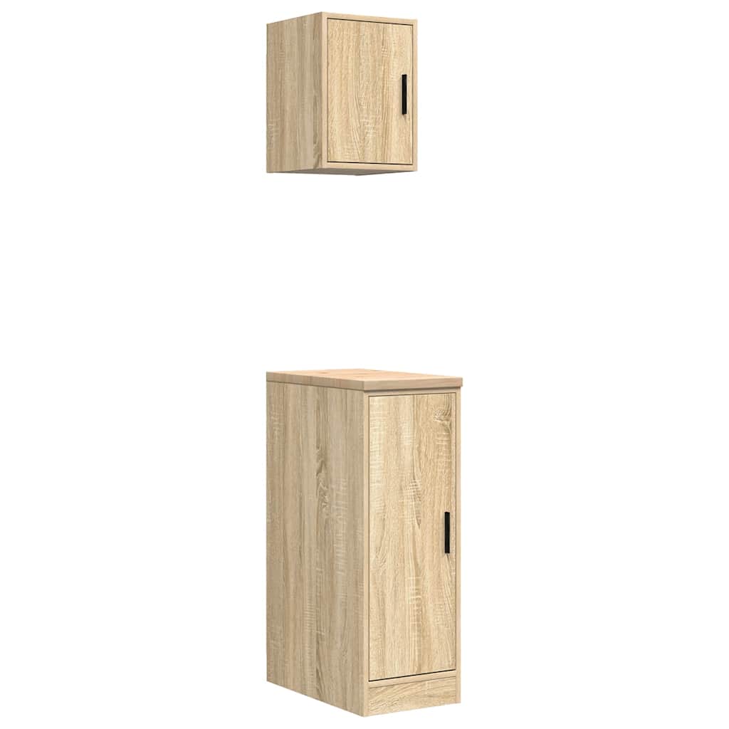 Garagekasten 2 st Spaanplaat Sonoma eikenkleurig is nu te koop bij PeponiXL, paradijselijk wonen!