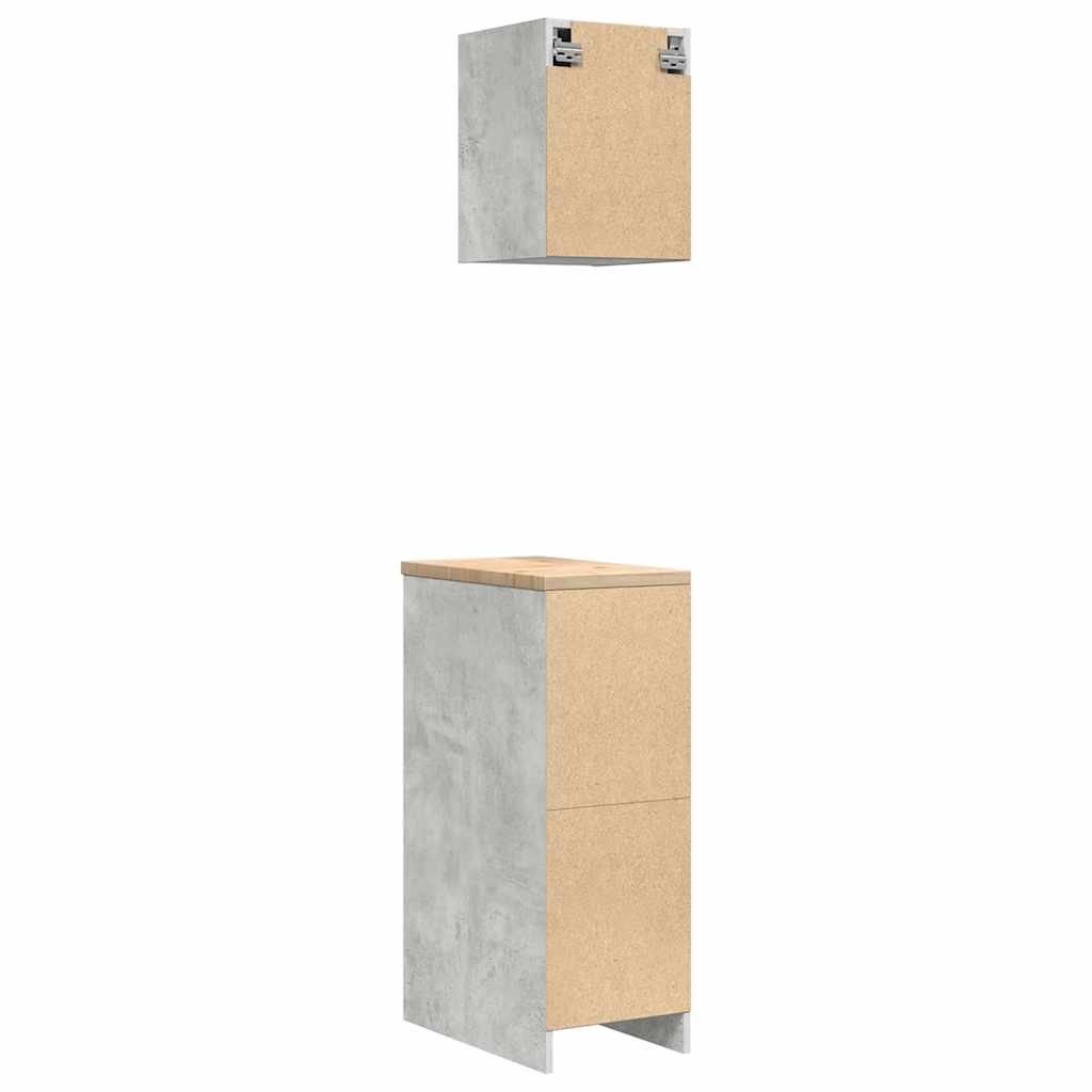 Garagekasten 2 st bewerkt hout betongrijs is nu te koop bij PeponiXL, paradijselijk wonen!
