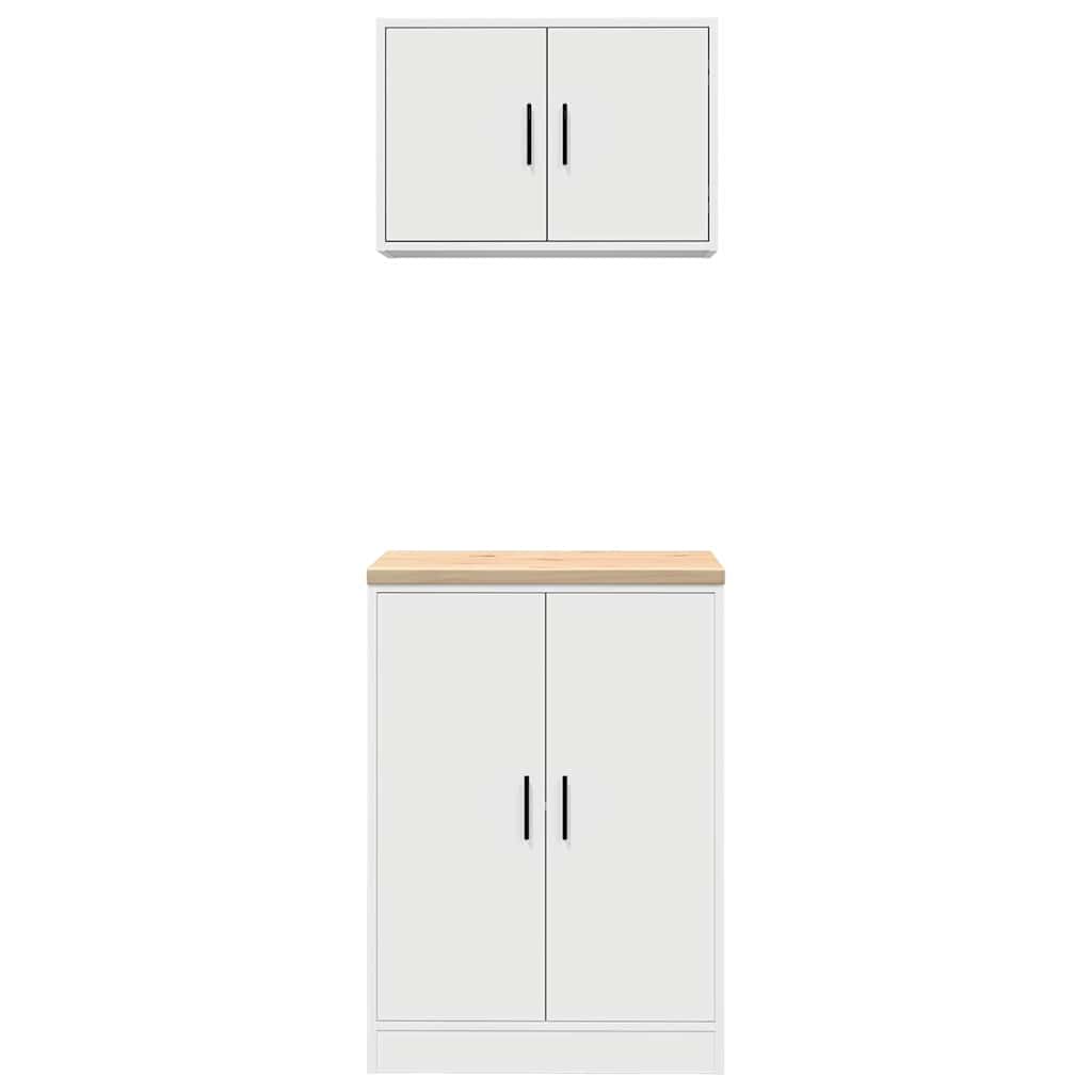 Garagekasten 2 st spaanplaat wit is nu te koop bij PeponiXL, paradijselijk wonen!