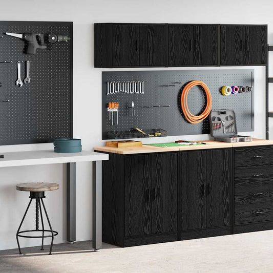 Garagekasten 2 st spaanplaat zwart is nu te koop bij PeponiXL, paradijselijk wonen!