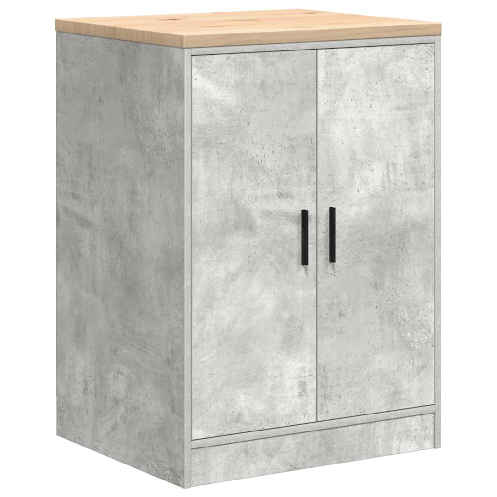 Garagekasten 2 st bewerkt hout betongrijs is nu te koop bij PeponiXL, paradijselijk wonen!