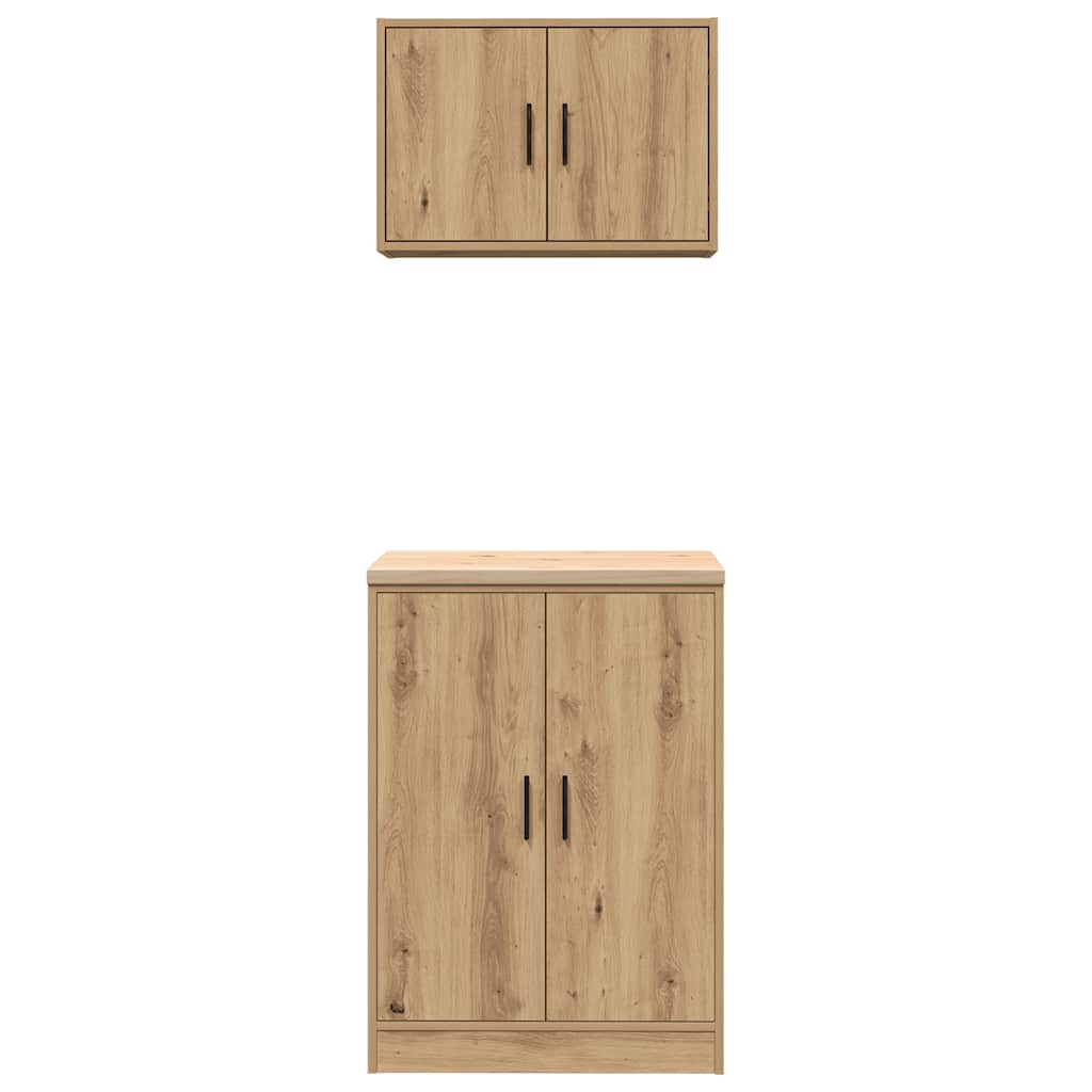 Garagekasten 2 st bewerkt hout ambachtelijk eikenhout is nu te koop bij PeponiXL, paradijselijk wonen!